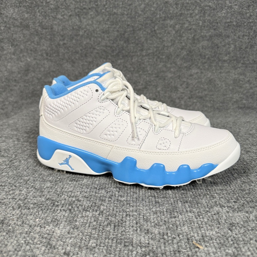 Nike Mens Size 7 Air Jordan 9 G Golf Shoes White University Blue Low Top Lace Up